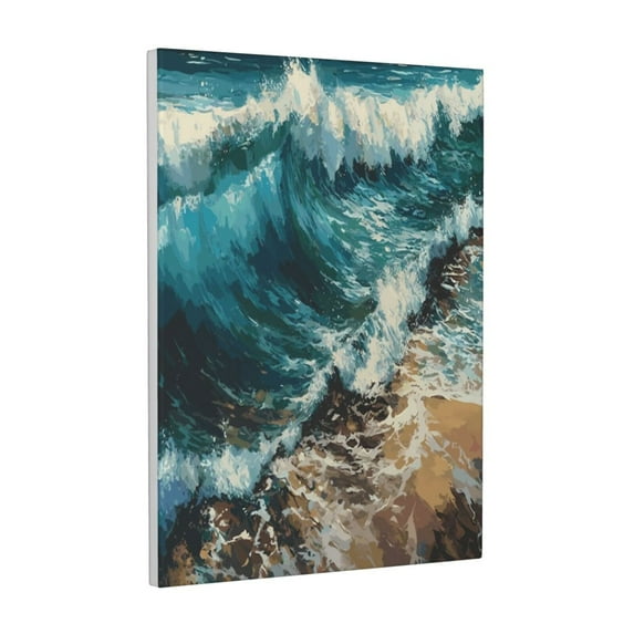 Gaeub Blue Ocean Waves Print Canvas Wall Art for Bathrooms Bedroom,Wall Decor,Framed Artwork for Wall,Modern Wall Decorations Prints Picture,Home Decor Wall Pictures 30" x 40"