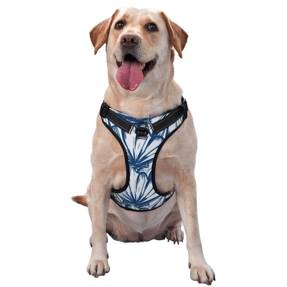 Gaeub Blue Shells Gaeub Blue Shells No Pull Dog Harness, Secure and Adjustable Pet Vest for Outdoor Activities - Medium