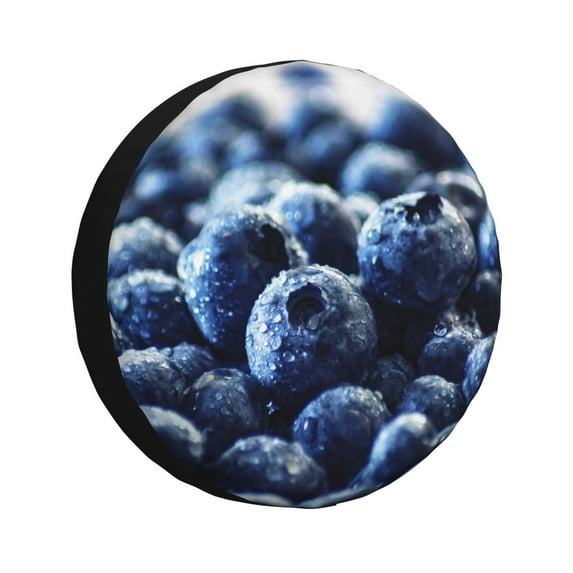 Gaeub Blueberry 14-17in Tire Cover, Spare Tire Cover, for Camper Caravan, Trailer, Car, Truck, SUV, Jeep - 16 inch