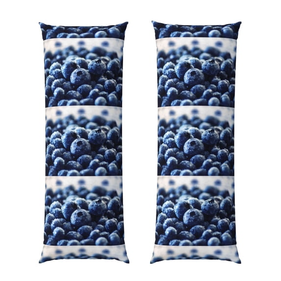 Gaeub Blueberry Printed Long Body Pillowcase Envelope Closure 1 Pack Wrinkle for Night Sweats - 20x54 in