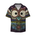 thumbnail image 1 of Gaeub Boho Owl Men's Lapel Short Sleeve Shirt, Relaxed Fit Shirt, Soft and Breathable for Outdoors Party Travel - 4X-Large, 1 of 7