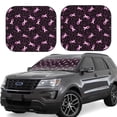thumbnail image 1 of Gaeub Breast Cancer Awareness3 Print 2-Piece Windshield Sun Shade,Foldable Car Front Window Sunshade,for Most Cars SUV Truck,Heat Blocker Visor Protector-Medium, 1 of 6