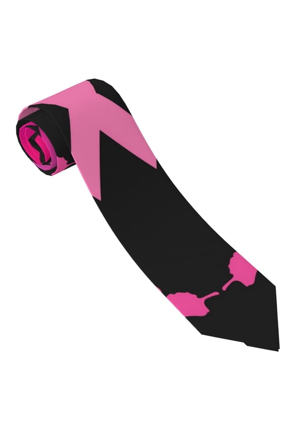 Breast Cancer Men's Classic Woven Jacquard Necktie Perfect for Weddings & Parties