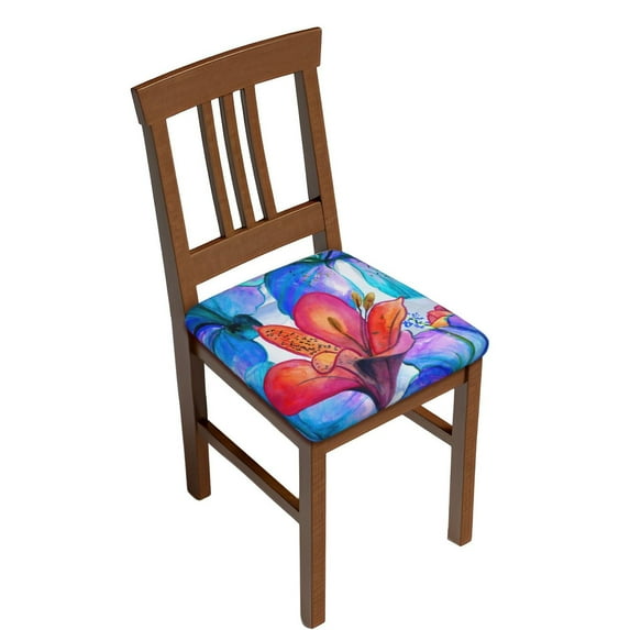 Gaeub Bright Flowers Square Chair Seat Cushion Cover,Wear-Resistant Chair Seat Cover, Household Chair Essentials,Anti-Scratch