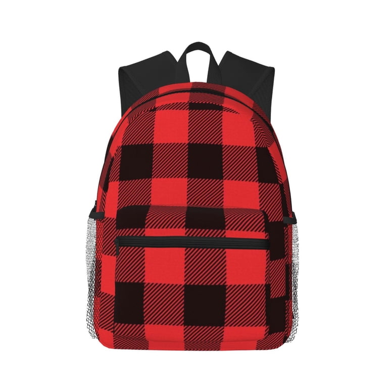 Plaid Red and Black Women\'s Backpack No Boundaries Women main image 4