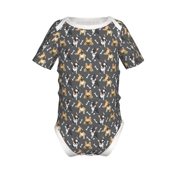 Gaeub Bulldog Print Print Infant Climbing Onesie,Toddler Outfit,Newborn Baby Bodysuit,Baby Boy Girl Clothes -
