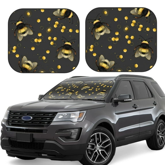 Gaeub Bumblebee Foldable Auto Sun Blocker Visor, Sunshade for Car Front Window, Keeps Your Vehicle Cool - Small