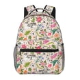 thumbnail image 1 of Gaeub Bunny Floral Ergonomic Lightweight Laptop Backpack - Multiple Pockets for School, Work, Travel, Outdoor Activities -One Size, 1 of 5