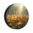 thumbnail image 1 of Gaeub Butterflies In Flower Field 14-17in Tire Cover, Spare Tire Cover, for Camper Caravan, Trailer, Car, Truck, SUV, Jeep-15 inch, 1 of 6
