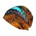 thumbnail image 1 of Gaeub Butterfly Alighted On Sunflowers Knit Cuffed Beanie Top Level Beanie Men Women Winter Knit Caps Soft Ski Hat, 1 of 7