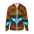 thumbnail image 1 of Gaeub Butterfly Alighted On Sunflowers Men's and Women's UPF 50+ Long-Sleeved Sun Protection Clothing, Fishing Shirt Long Sleeve Zip-3X-Large, 1 of 7