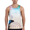 thumbnail image 1 of Gaeub Butterfly In Blossoms Zen Men's Athletic Tank Top, Workout Sleeveless Shirts, Running Tank Tops for Gym, Running, Training - 4X-Large, 1 of 9