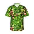 thumbnail image 1 of Gaeub Cactus And Succulents Print Men's Hawaiian Shirt,Button Down Short Sleeves Shirts,Tropical Beach Casual Button Down Shirts,XX-Large, 1 of 7