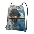 thumbnail image 1 of Gaeub Cargo Ship At Sea Gym Bag Sackpack Sports,Drawstring Backpack Sports Bag for Women Men Large Size, 1 of 6