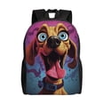 thumbnail image 1 of Gaeub Cartoon Big-Eyed Dog Print Unisex Backpacks, College Bookbag,Daypack with Padded 15" Laptop Sleeve,for School, Work, and Travel, 1 of 2