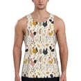 thumbnail image 1 of Gaeub Cartoon Chickens Men's Athletic Tank Top, Workout Sleeveless Shirts, Running Tank Tops for Gym, Running, Training - Small, 1 of 9