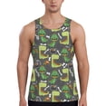 thumbnail image 1 of Gaeub Cartoon Dinosaurs (2) Men's Athletic Tank Top, Workout Sleeveless Shirts, Running Tank Tops for Gym, Running, Training - Medium, 1 of 9