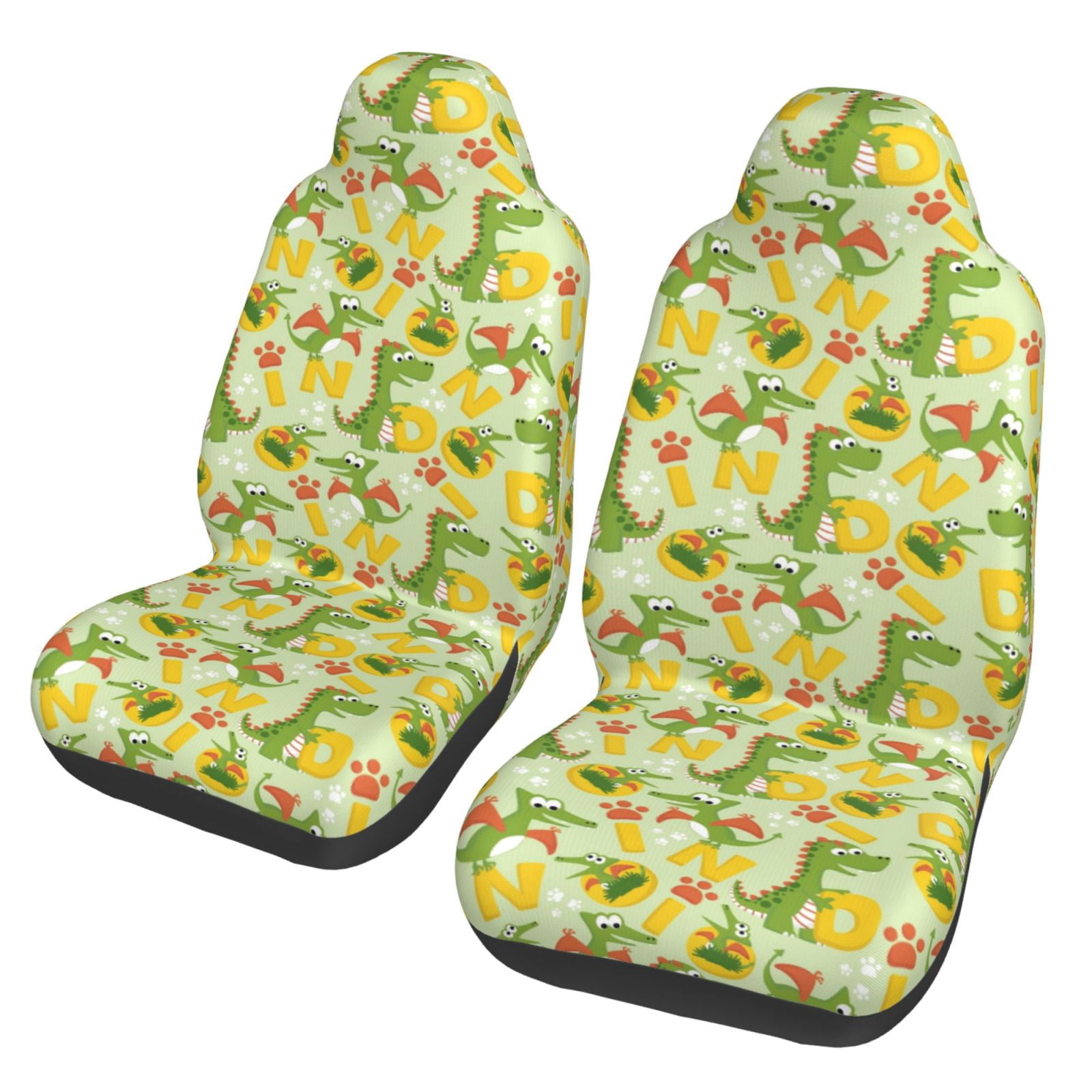 Gaeub Cartoon Dinosaurs,Cute Dinosaurs 2Pack Full Set Car Seat Covers ...