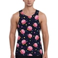 thumbnail image 1 of Gaeub Cartoon Donut Planets Men's Athletic Tank Top, Workout Sleeveless Shirts, Running Tank Tops for Gym, Running, Training - 4X-Large, 1 of 9