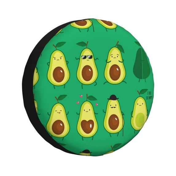Gaeub Cartoon Fruit 1 14-17in Tire Cover, Spare Tire Cover, for Camper Caravan, Trailer, Car, Truck, SUV, Jeep - 16 inch