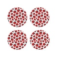 thumbnail image 1 of Gaeub Cartoon Ladybug Print 4 Pcs Leather Coasters for Drinks ,Drink Coasters Sets,Drink Table Cup Coasters for Living Room Kitchen Coffee Decor-Round Shape, 1 of 6