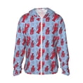 thumbnail image 1 of Gaeub Cartoon Lobsters 2 Men's and Women's UPF 50+ Long-Sleeved Sun Protection Clothing, Fishing Shirt Long Sleeve Zip-Large, 1 of 7