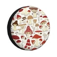 thumbnail image 1 of Gaeub Cartoon Mushrooms 14-17in Tire Cover, Spare Tire Cover, for Camper Caravan, Trailer, Car, Truck, SUV, Jeep - 15 inch, 1 of 9