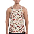 thumbnail image 1 of Gaeub Cartoon Mushrooms Men's Athletic Tank Top, Workout Sleeveless Shirts, Running Tank Tops for Gym, Running, Training - XX-Large, 1 of 1