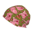 thumbnail image 1 of Gaeub Cartoon Pigs Knit Cuffed Beanie Top Level Beanie Men Women Winter Knit Caps Soft Ski Hat, 1 of 7