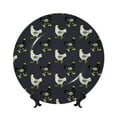 thumbnail image 1 of Gaeub Cartoon Rooster Print Ceramic Plate,Dinner Plates,Bone China Decorative Plates with Display Stand,Art Ceramic Ornaments for Wall Hanging Decoration-6in, 1 of 6