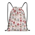 thumbnail image 1 of Gaeub Cartoon Santa and Reindeer Drawstring Backpack Bag Sport Gym Sackpack Heavy Duty String Backpack for Men Women-Small, 1 of 6