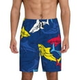 thumbnail image 1 of Gaeub Cartoon Shark Printed Men's Short Pajama Pants, Lightweight Lounge & Sleep Bottoms Keep You Cool - Large, 1 of 9