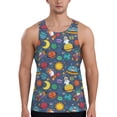 thumbnail image 1 of Gaeub Cartoon Space Men's Athletic Tank Top, Workout Sleeveless Shirts, Running Tank Tops for Gym, Running, Training - X-Large, 1 of 9