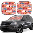 thumbnail image 1 of Gaeub Cartoon with Traffic Elements Foldable Auto Sun Blocker Visor, Sunshade for Car Front Window, Keeps Your Vehicle Cool - Small, 1 of 7