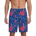 thumbnail image 1 of Gaeub Chicken and Rooster Printed Men's Short Pajama Pants, Lightweight Lounge & Sleep Bottoms Keep You Cool - 3X-Large, 1 of 9