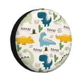 thumbnail image 1 of Gaeub Childish Dinosaur 14-17in Tire Cover, Spare Tire Cover, for Camper Caravan, Trailer, Car, Truck, SUV, Jeep - 14 inch, 1 of 9