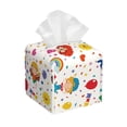 thumbnail image 1 of Gaeub Childrens Party Print Leather Tissue Box Cover Square,Tissue Holder,Leather Paper Case,PU Leather Tissue Box Holder Decorative for Bathroom, Home Office Decor, 1 of 7