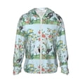 thumbnail image 1 of Gaeub Chinoiserie Floral Palm Tree Men's and Women's UPF 50+ Long-Sleeved Sun Protection Clothing, Fishing Shirt Long Sleeve Zip - 3X-Large, 1 of 9