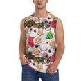 thumbnail image 1 of Gaeub Christmas Gingerbread Cookies Men's Sleeveless Muscle Shirts Workout Tank Tops, Odor Protection and Comfortable - 3X-Large, 1 of 8