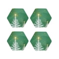 thumbnail image 1 of Gaeub Christmas Green Print 4 Pcs Leather Coasters for Drinks ,Drink Coasters Sets,Drink Table Cup Coasters for Living Room Kitchen Coffee Decor-Hexagon, 1 of 6