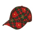 thumbnail image 1 of Gaeub Christmas Plaid Flower Print Baseball Caps,Adjustable Hat, One Size,Fashion Adjustable Dad Hats for Men/Women, 1 of 6