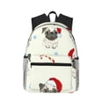 thumbnail image 1 of Gaeub Christmas Pug Dog School Backpack Waterproof Bookbag for Men Women College High School Bags, 1 of 8