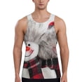 thumbnail image 1 of Gaeub Christmas Snowman With Hat Men's Athletic Tank Top, Workout Sleeveless Shirts, Running Tank Tops for Gym, Running, Training - X-Large, 1 of 9