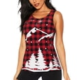thumbnail image 1 of Gaeub Christmas Tree Buffalo Plaid Women's Workout Tank Tops Lightweight Sleeveless Shirts for Women for Athletic Running Tennis Yoga - Large, 1 of 9