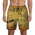 thumbnail image 1 of Gaeub Coffee Vintage Mens Swim Trunks Stretch Beach Shorts Quick Dry for Men Swim Shorts Swimwear with Pockets- 3X-Large, 1 of 9