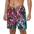thumbnail image 1 of Gaeub Color Shiny Print Mens Swim Trunks with Compression Liner,Board Shorts Quick Dry,Beach Swimwear with Pockets-Large, 1 of 6