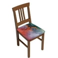 Gaeub Colorful Abstract Waves Square Chair Seat Covers, Stretch Fitted