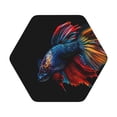 thumbnail image 1 of Gaeub Colorful Betta Fish Print 6 Pcs Leather Coasters for Drinks ,Drink Coasters Sets,Drink Table Cup Coasters for Living Room Kitchen Coffee Decor,Hexagon, 1 of 1