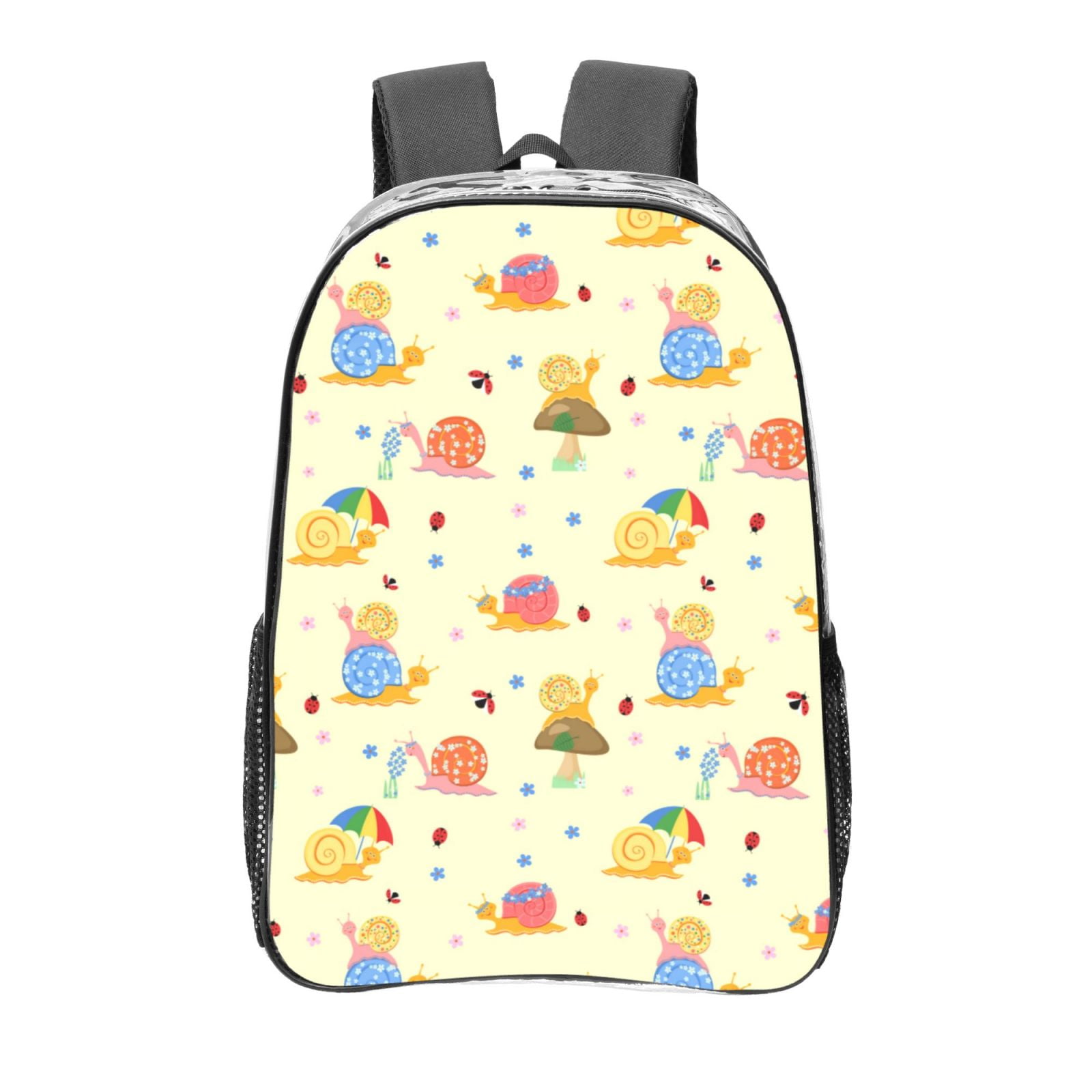 Gaeub Colorful Cartoon Snail Print Clear Backpack ,Clear Transparent ...