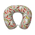 thumbnail image 1 of Gaeub Colorful Chili Print Memory Foam Travel Pillow,U-Shaped Neck Pillow,Head Neck Support Airplane Pillow,Flight Pillow for Traveling,Car,Home,Office,Washable Cover, 1 of 8